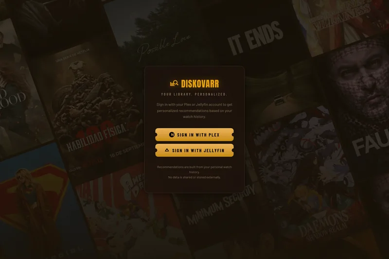 Sign in with Plex or Jellyfin